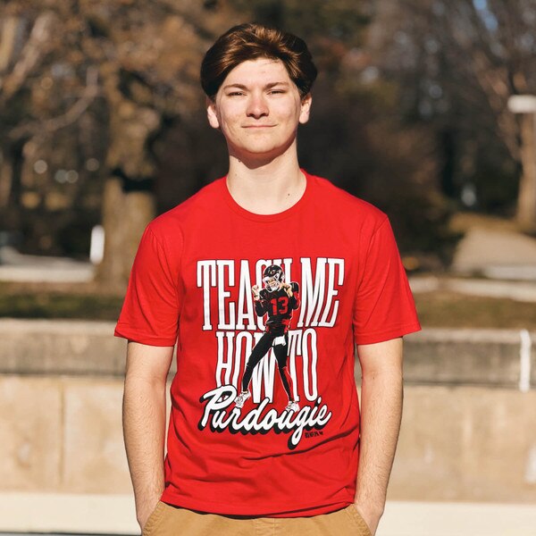 BreakingT Teach Me How to Purdougie Cardinal T-shirt